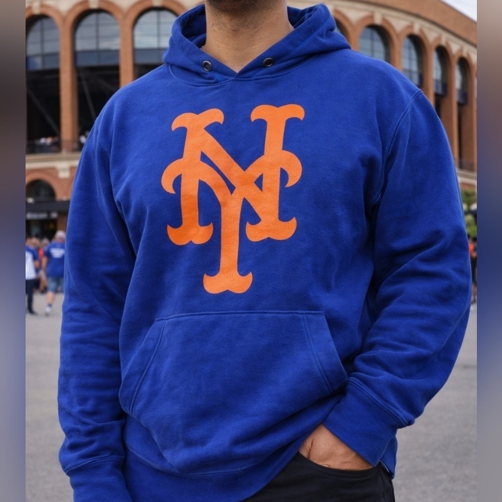 New York Mets MLB 47 Brand Royal Blue Hoodie, Small/Med